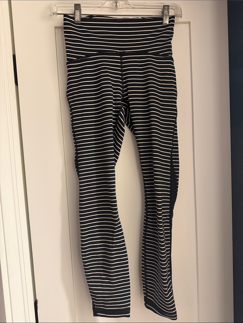 lululemon athletica Navy and White Striped  Leggings